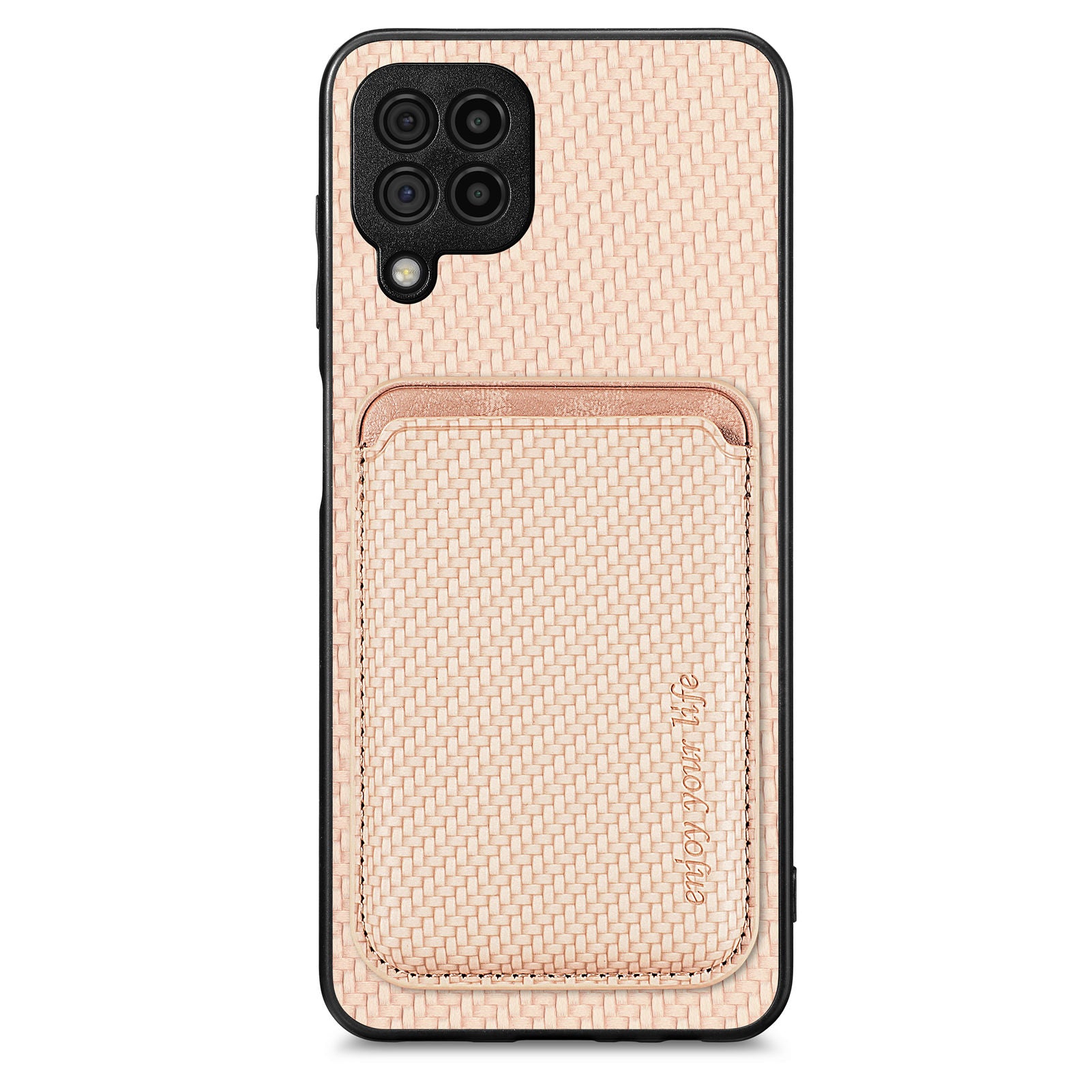 For Samsung Galaxy A22 4G (EU Version) / M32 (Global Version) 4G Anti-collision Detachable 2-in-1 Magnetic Card Holder Phone Case Carbon Fiber Texture PU Leather TPU PC Protective Cover For Samsung Galaxy A22 4G (EU Version) / M32 (Global Version) 4G Anti-collision Detachable 2-in-1 Magnetic Card Holder Phone Case Carbon Fiber Texture PU Leather TPU PC Protective Cover